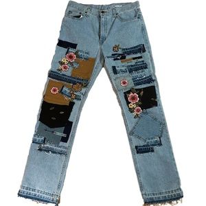 Custom patch work made jeans